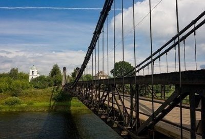 Цепные мосты через реку Великую, Псковская область